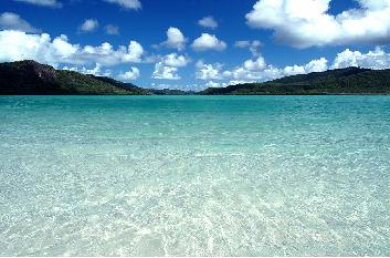 透き通ったホワイトヘブンビーチ