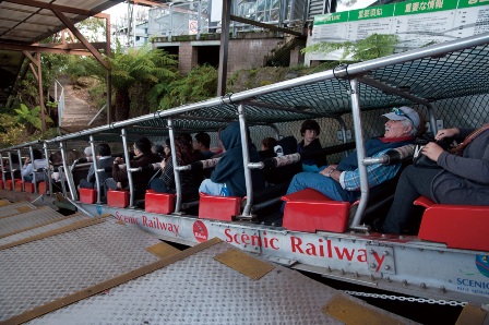 世界一急勾配のトロッコ列車！ドキドキ！