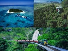 【初夢コアラ ファイナル】2大世界遺産 キュランダとグリーン島 1日観光(スカイレールとキュランダ鉄道体験コース)ケアンズ発